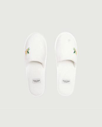LA Capsule Terry Cloth Slippers | Alpine White