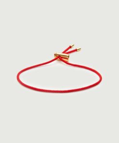 Cameron Cord Bracelet | Red / Gold