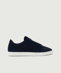 Low 1 Laceless | Navy Suede